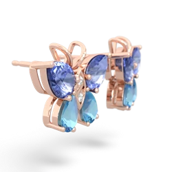 Tanzanite Butterfly 14K Rose Gold earrings E2215