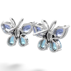 Tanzanite Butterfly 14K White Gold earrings E2215