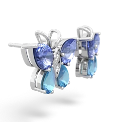 Tanzanite Butterfly 14K White Gold earrings E2215