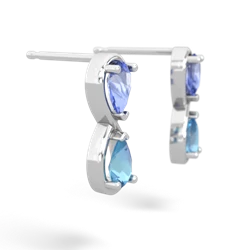 Tanzanite Infinity 14K White Gold earrings E5050