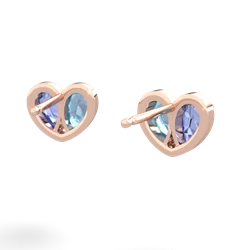 Tanzanite 'Our Heart' 14K Rose Gold earrings E5072