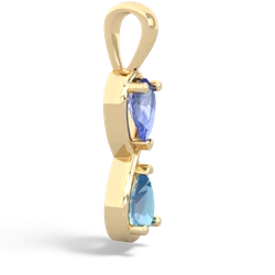 Tanzanite Infinity 14K Yellow Gold pendant P5050