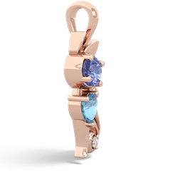 Tanzanite Kitten 14K Rose Gold pendant P5780