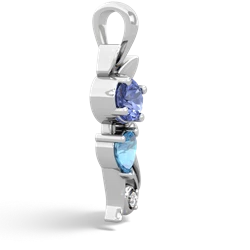 Tanzanite Kitten 14K White Gold pendant P5780