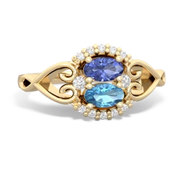 Tanzanite Love Nest 14K Yellow Gold ring R5860