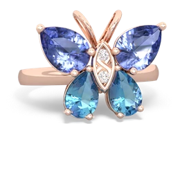 Tanzanite Butterfly 14K Rose Gold ring R2215