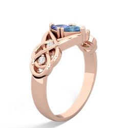 Tanzanite Keepsake Celtic Knot 14K Rose Gold ring R5300