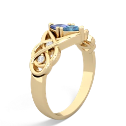 Tanzanite Keepsake Celtic Knot 14K Yellow Gold ring R5300