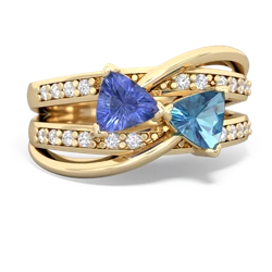 Tanzanite Bowtie 14K Yellow Gold ring R2360