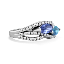 Tanzanite Diamond Rivers 14K White Gold ring R3070