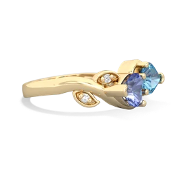 Tanzanite Floral Elegance 14K Yellow Gold ring R5790