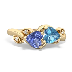 Tanzanite Floral Elegance 14K Yellow Gold ring R5790