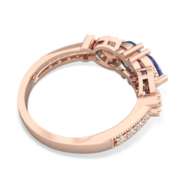 Tanzanite Diamond Butterflies 14K Rose Gold ring R5601