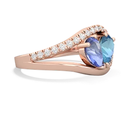 Tanzanite Nestled Heart Keepsake 14K Rose Gold ring R5650