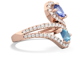 Tanzanite Diamond Dazzler 14K Rose Gold ring R3000