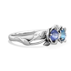 Tanzanite Rose Garden 14K White Gold ring R5510