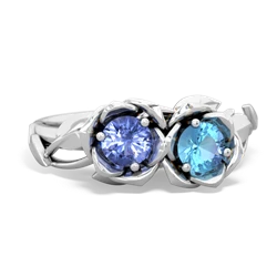 Tanzanite Rose Garden 14K White Gold ring R5510