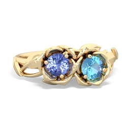 Tanzanite Rose Garden 14K Yellow Gold ring R5510