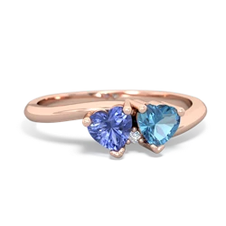 Tanzanite Sweethearts 14K Rose Gold ring R5260