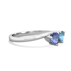 Tanzanite Sweethearts 14K White Gold ring R5260