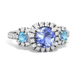 Tanzanite Regal Halo 14K White Gold ring R5350