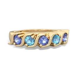 Tanzanite Anniversary Band 14K Yellow Gold ring R2089