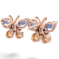 Tanzanite Butterfly 14K Rose Gold earrings E2215