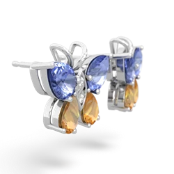 Tanzanite Butterfly 14K White Gold earrings E2215