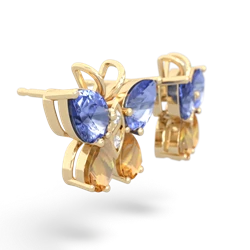 Tanzanite Butterfly 14K Yellow Gold earrings E2215