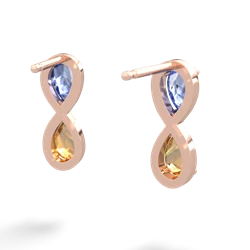 Tanzanite Infinity 14K Rose Gold earrings E5050