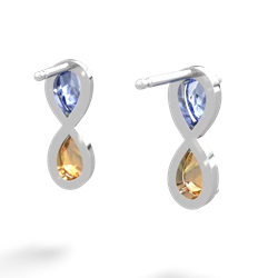 Tanzanite Infinity 14K White Gold earrings E5050