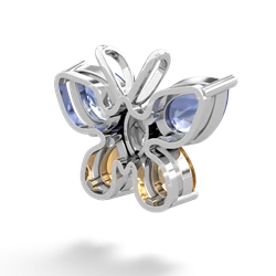 Tanzanite Butterfly 14K White Gold pendant P2215