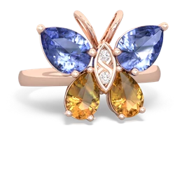 Tanzanite Butterfly 14K Rose Gold ring R2215