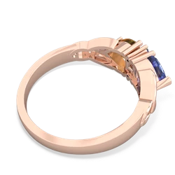 Tanzanite Celtic Knot Double Heart 14K Rose Gold ring R5040