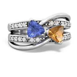 Tanzanite Bowtie 14K White Gold ring R2360