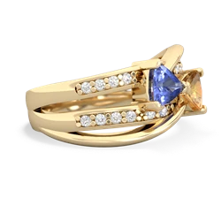 Tanzanite Bowtie 14K Yellow Gold ring R2360