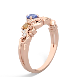 Tanzanite Crown Keepsake 14K Rose Gold ring R5740