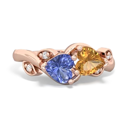 Tanzanite Floral Elegance 14K Rose Gold ring R5790