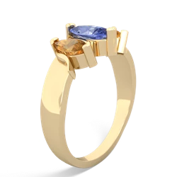 Tanzanite Three Peeks 14K Yellow Gold ring R2433