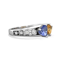 Tanzanite Heart To Heart 14K White Gold ring R3342