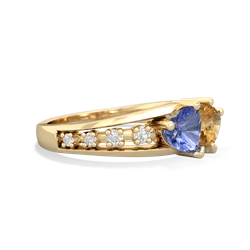 Tanzanite Heart To Heart 14K Yellow Gold ring R3342