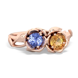 Tanzanite Rose Garden 14K Rose Gold ring R5510