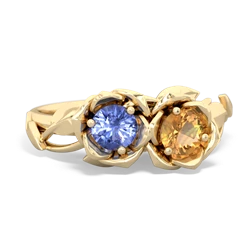 Tanzanite Rose Garden 14K Yellow Gold ring R5510