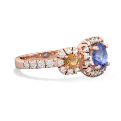 Tanzanite Regal Halo 14K Rose Gold ring R5350