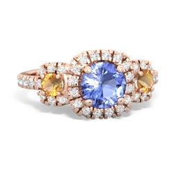 Tanzanite Regal Halo 14K Rose Gold ring R5350