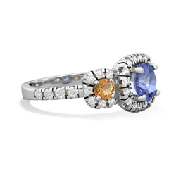 Tanzanite Regal Halo 14K White Gold ring R5350