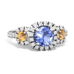 Tanzanite Regal Halo 14K White Gold ring R5350