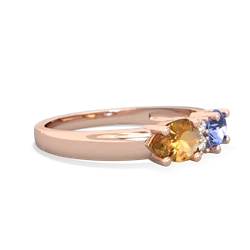 Tanzanite Pear Bowtie 14K Rose Gold ring R0865