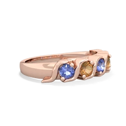 Tanzanite Anniversary Band 14K Rose Gold ring R2089