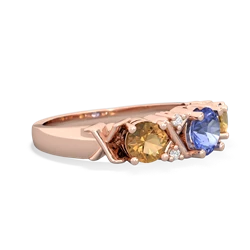 Tanzanite Hugs And Kisses 14K Rose Gold ring R5016